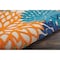 Homeroots 4 ft. Round Orange Floral Outdoor Area Rug 384634 - alternate 10